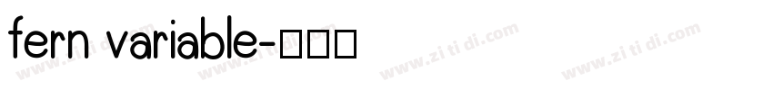 fern variable字体转换